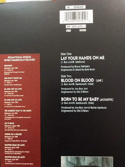 Bon Jovi : Lay Your Hands On Me (12", Num, Gat)