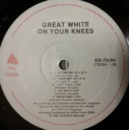 Great White : On Your Knees (The First LP) (12", EP, RE, Spe)