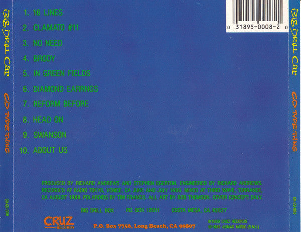 Big Drill Car : CD Type Thing (CD, Album)
