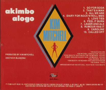 Kim Mitchell : Akimbo Alogo (CD, Album, RE)