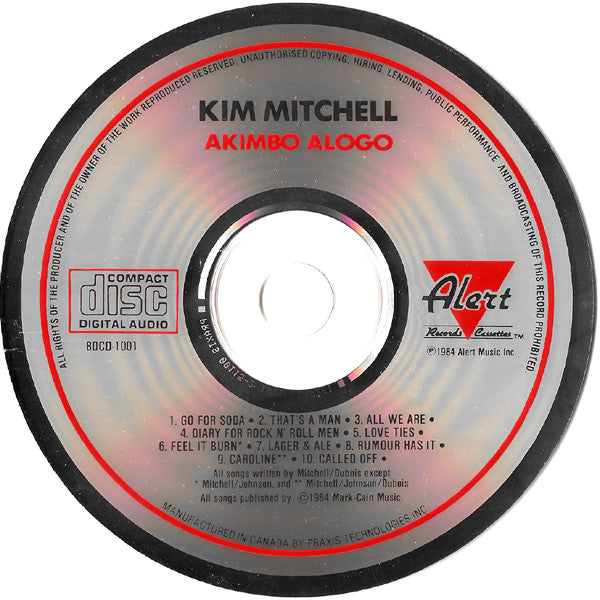 Kim Mitchell : Akimbo Alogo (CD, Album, RE)