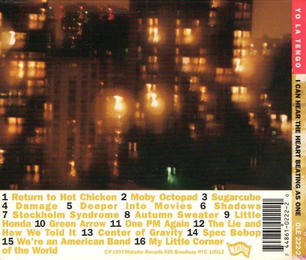 Yo La Tengo : I Can Hear The Heart Beating As One (CD, Album, Dig)