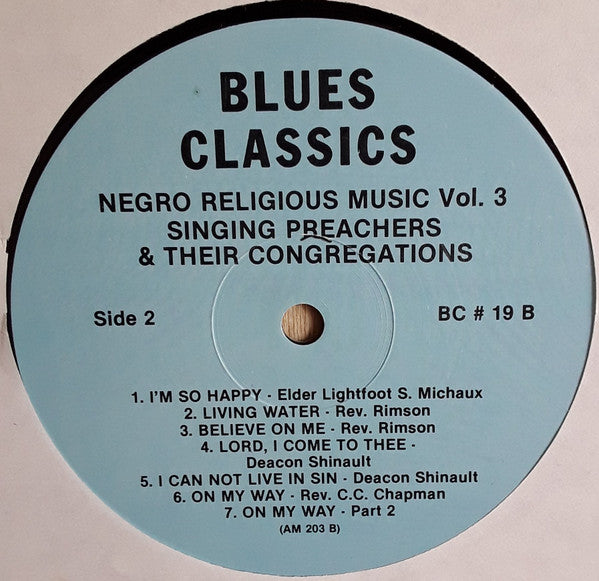 Various : Negro Religious Music Vol. 3 - Singing Preachers And Their Congregations (LP, Comp)