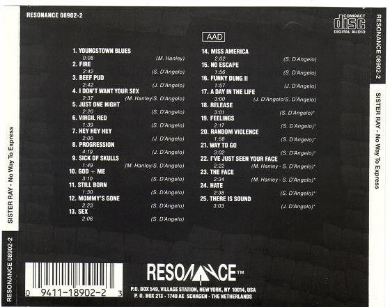 Sister Ray : No Way To Express (CD, Comp)
