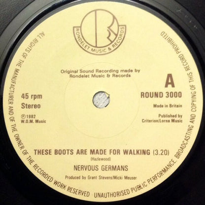 Nervous Germans : These Boots Are Made For Walking (7", Single)