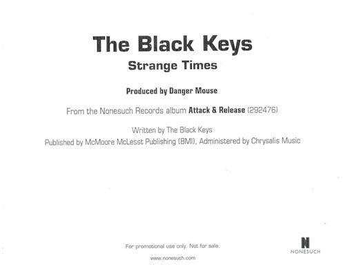The Black Keys : Strange Times (CD, Single, Promo)