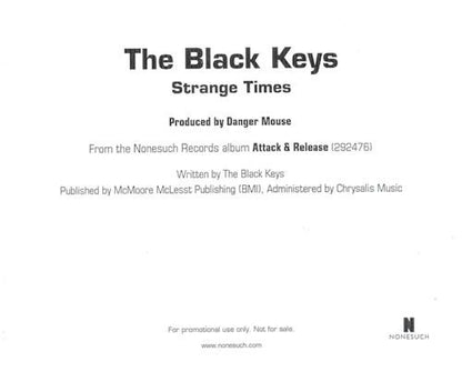The Black Keys : Strange Times (CD, Single, Promo)