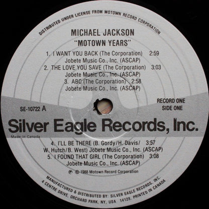 Michael Jackson : The Motown Years ...His Greatest Hits (3xLP, Comp)