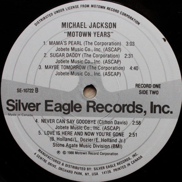 Michael Jackson : The Motown Years ...His Greatest Hits (3xLP, Comp)