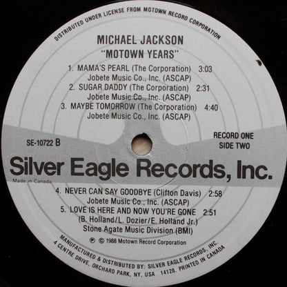 Michael Jackson : The Motown Years ...His Greatest Hits (3xLP, Comp)