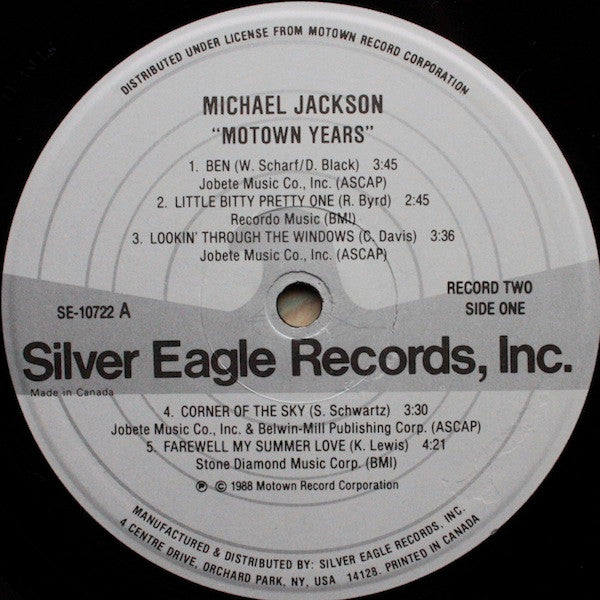 Michael Jackson : The Motown Years ...His Greatest Hits (3xLP, Comp)