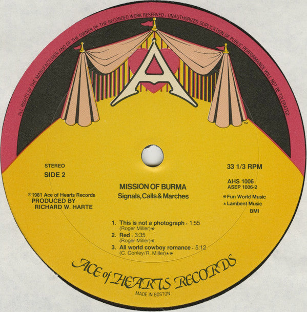 Mission Of Burma : Signals, Calls, And Marches (12", EP)