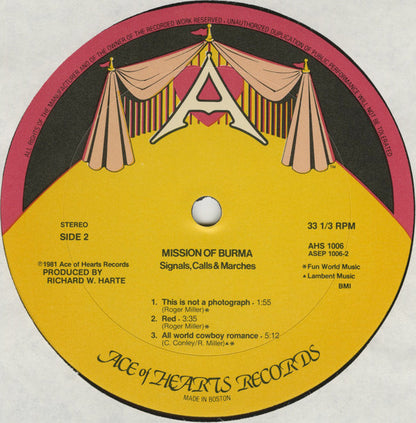 Mission Of Burma : Signals, Calls, And Marches (12", EP)