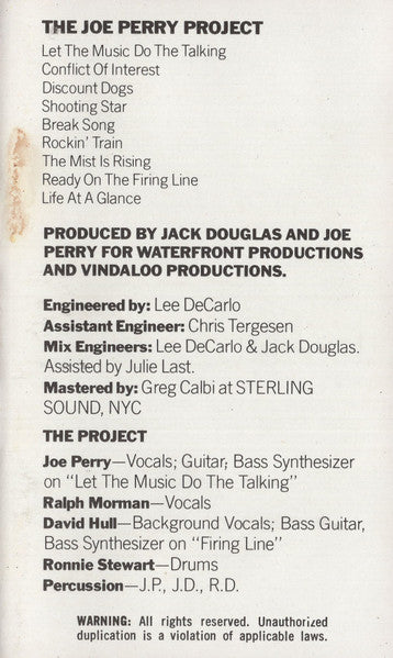 The Joe Perry Project : Let The Music Do The Talking (Cass, Album, Dol)