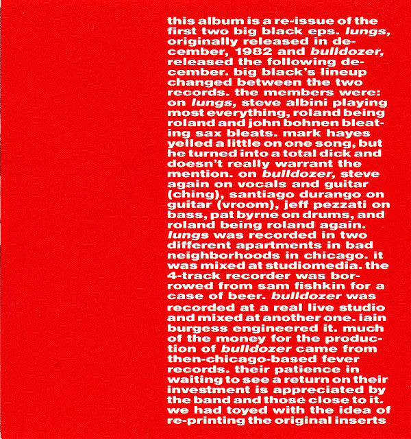 Big Black : The Hammer Party (CD, Comp, RE)