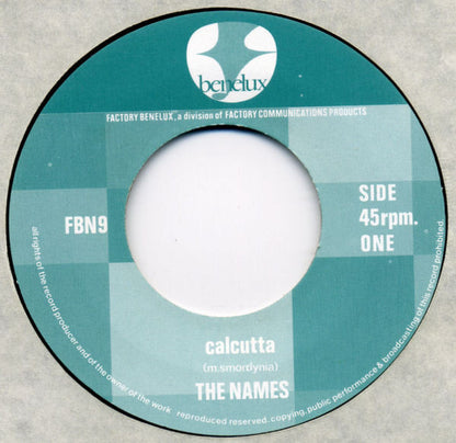 The Names : Calcutta / Postcards (7", Single)