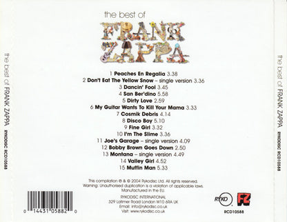 Frank Zappa : The Best Of Frank Zappa (CD, Comp)