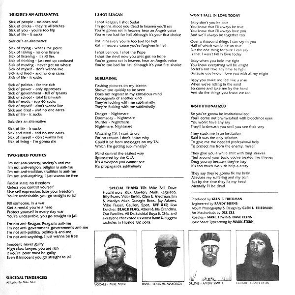 Suicidal Tendencies : Suicidal Tendencies (LP, Album)