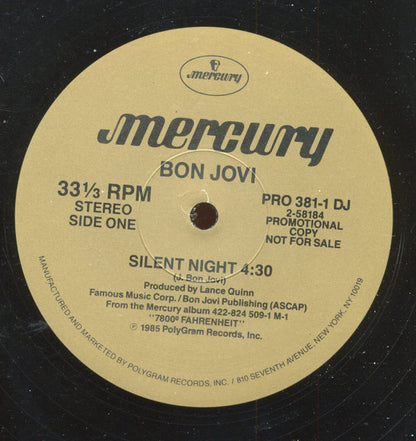 Bon Jovi : Silent Night (12", Promo)