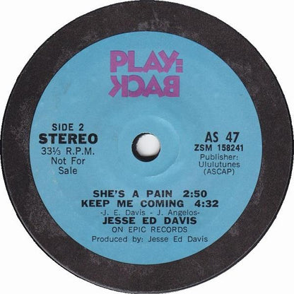 Iggy And The Stooges* / Jesse Ed Davis : Play:Back (7", EP, Promo, Styrene)