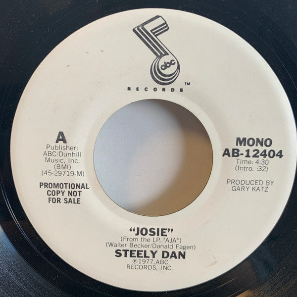 Steely Dan : Josie (7", Single, Mono, Promo, San)