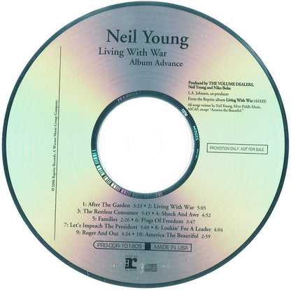 Neil Young : Living With War (Album Advance) (CD, Album)