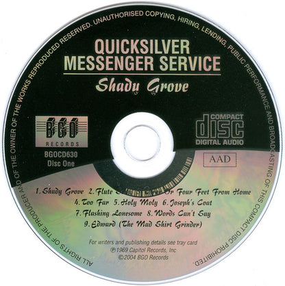 Quicksilver Messenger Service : Shady Grove / Solid Silver (CD, Album, RE + CD, Album, RE + Comp)
