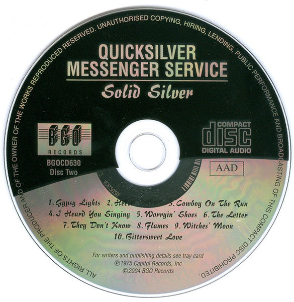 Quicksilver Messenger Service : Shady Grove / Solid Silver (CD, Album, RE + CD, Album, RE + Comp)