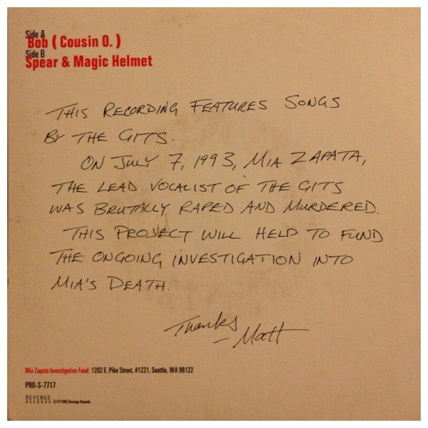 Evil Stig : Bob (Cousin O.) (7", Single)