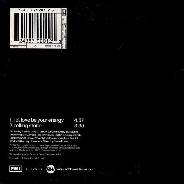 Robbie Williams : Let Love Be Your Energy (CD, Single)