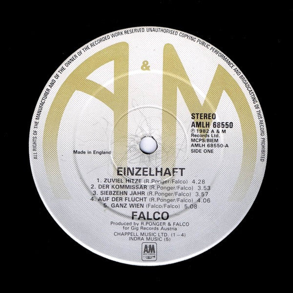 Falco : Einzelhaft (LP, Album)