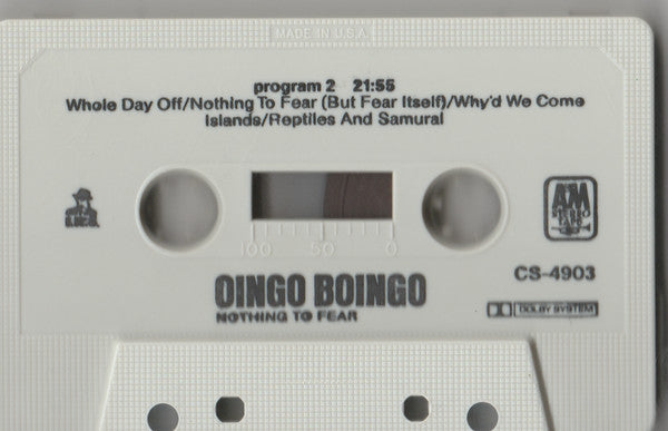 Oingo Boingo : Nothing To Fear (Cass, Album)