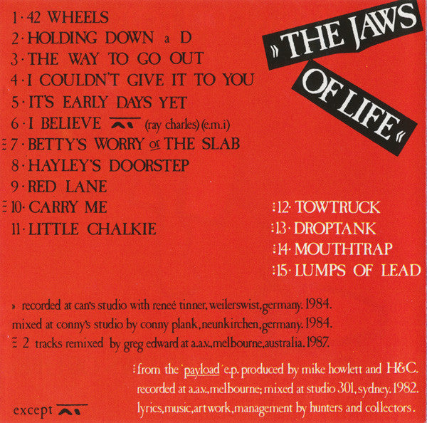 Hunters & Collectors : The Jaws Of Life (CD, Album)