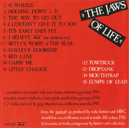 Hunters & Collectors : The Jaws Of Life (CD, Album)