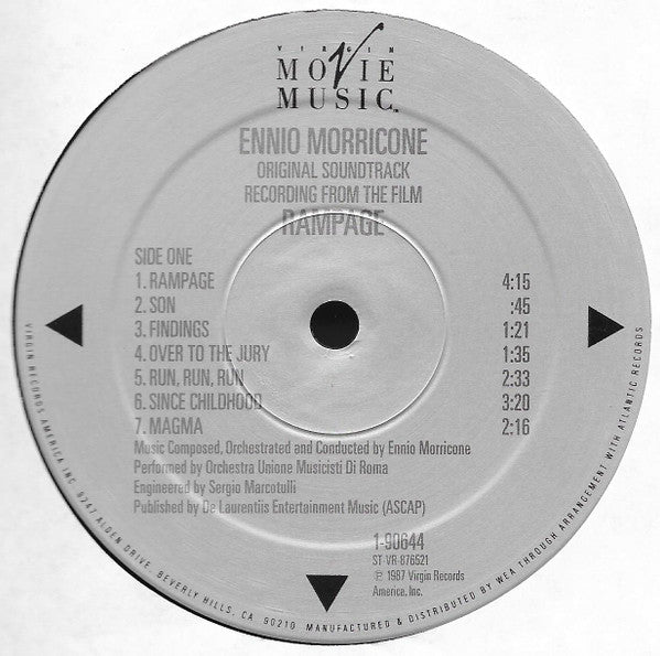 Ennio Morricone : Rampage (Original Motion Picture Soundtrack) (LP, Album)