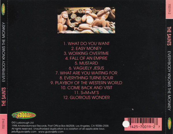 The Saints (2) : Everybody Knows The Monkey (CD, Album)