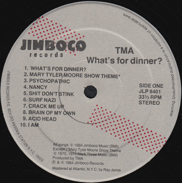 TMA (5) : What's For Dinner? (LP, Album)
