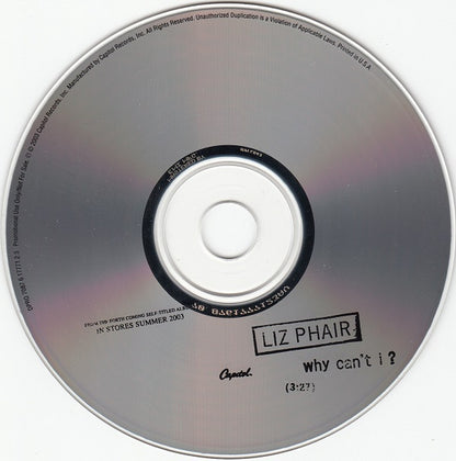 Liz Phair : Why Can't I? (CD, Single, Promo)