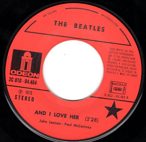 The Beatles : And I Love Her / If I Fell (7", Single, Pic)