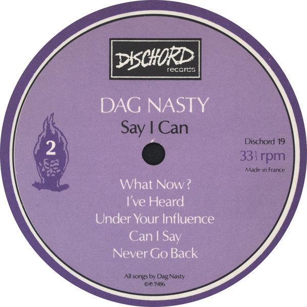 Dag Nasty : Can I Say (LP, Album, RP, $6.)