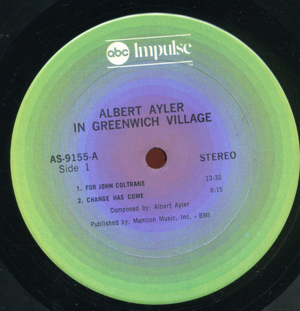 Albert Ayler : In Greenwich Village (LP, Album, RE, Gat)