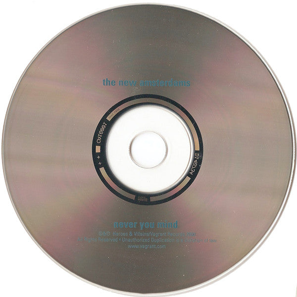 The New Amsterdams : Never You Mind (CD, Album, Club, RE)
