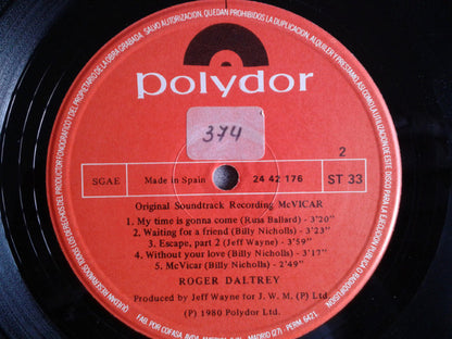 Roger Daltrey : McVicar (Original Soundtrack Recording) (LP, Album)