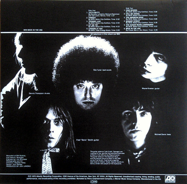 MC5 : Back In The USA (LP, Album, RE)