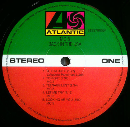 MC5 : Back In The USA (LP, Album, RE)