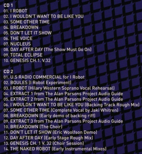 The Alan Parsons Project : I Robot (CD, Album, RE, RM + CD, RM + Dlx, Leg)