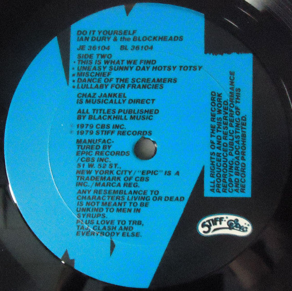 Ian Dury And The Blockheads : Do It Yourself (LP, Album + 7")
