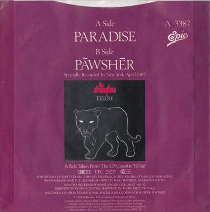 The Stranglers : Paradise (7", Single)