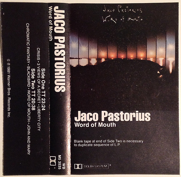 Jaco Pastorius : Word Of Mouth (Cass, Album, Dol)
