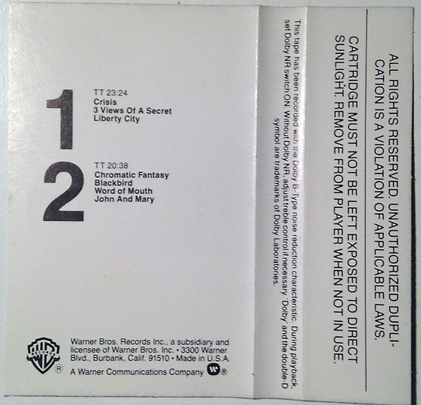 Jaco Pastorius : Word Of Mouth (Cass, Album, Dol)